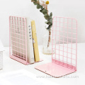 Simple grid metal book holder bookshelf shelf